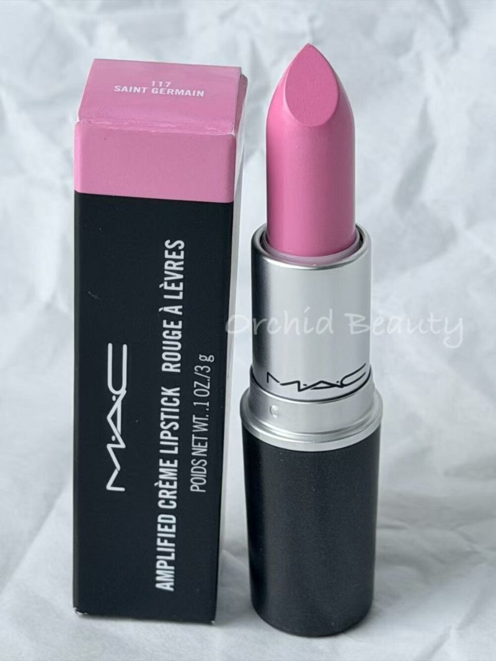 New In Box MAC Amplified Creme Lipstick~Saint Germain~Full size~Original Formula